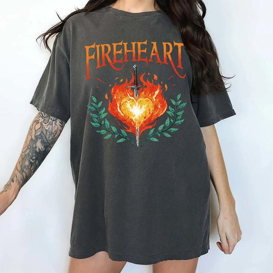 Fireheart Comfort Colors Shirt, Heir of Fire T-shirt, Bookish Graphic Tee, Fantasy Book Lovers Outfits, Gift For Book Lovers