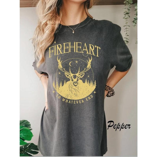 Fireheart Throne of Glass Shirt, To whatever end, Sarah J. Maas ToG Manon Blackbeak Aelin, Aelin shirt, Fireheart t-shirt, Aelin rowan shirt