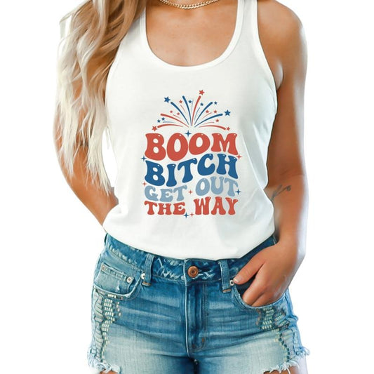 Fireworks 4th Of July Shirt, Boom B Get Out The Way, Funny Fireworks Shirt, 4th Of July Tops, Independence Day Shirt