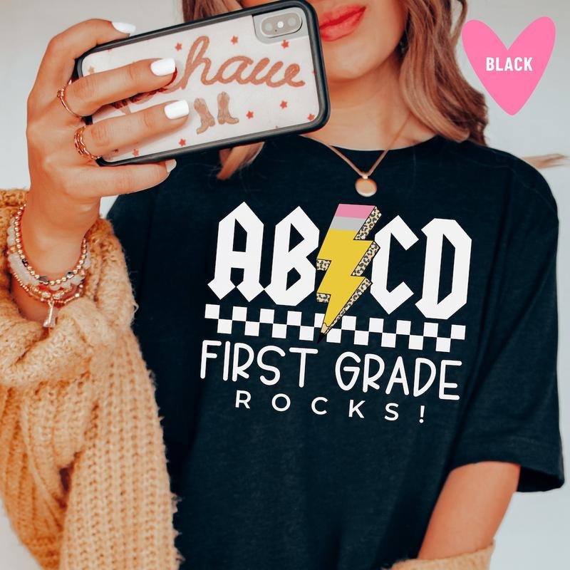 First Grade Rocks Teacher Shirt Gift for Teacher, Back to School Shirt