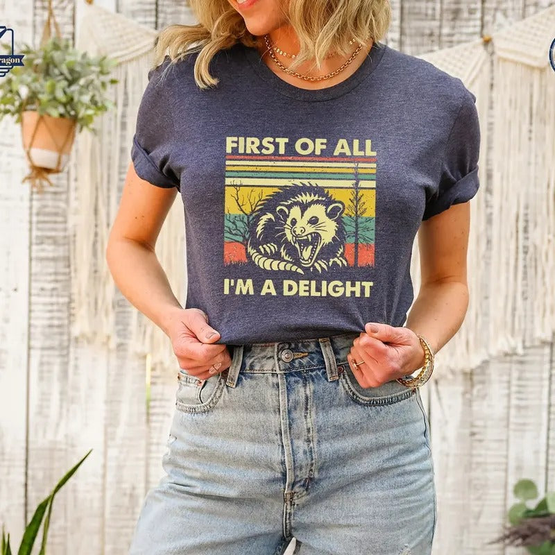 First Of All I'm A Delight Shirt, Cute Sarcastic Sweatshirt, Sarcastic Self Love Hoodie