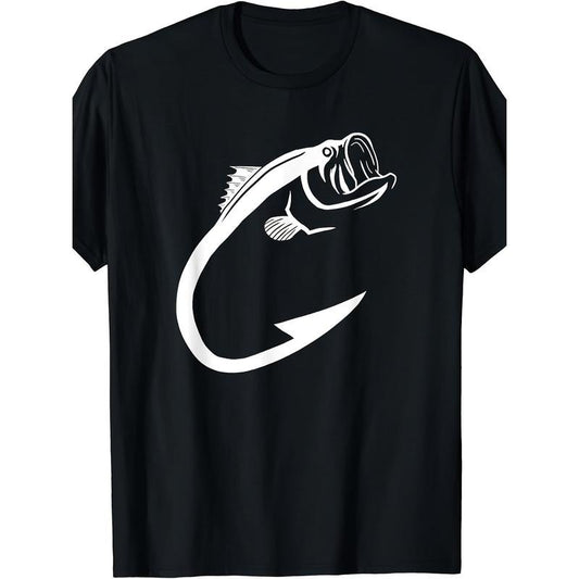 Fishing Lover T-Shirt - Minimal Art Cool Design, Comfortable Breathable, Soft, Casual Short Sleeve, Daily Wear, All Season Made in USA
