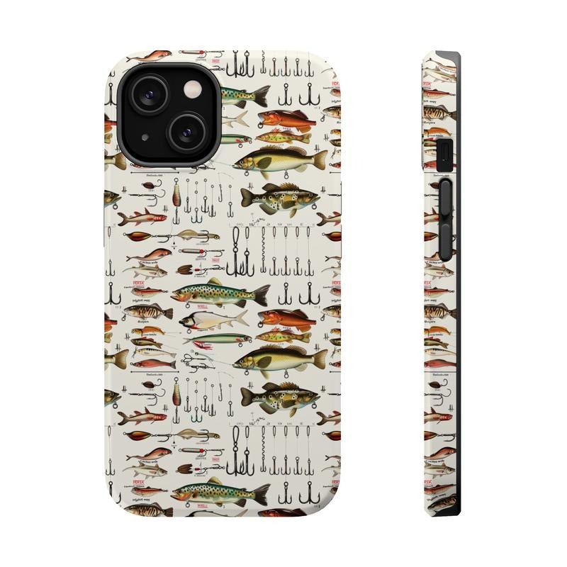 Fishing Lures Phone Case, Mag Safe Compatible, Magnetic Tough Cases