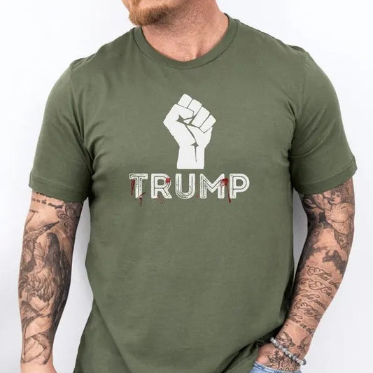 Fist Bump For Trum.p Tshirt rally for trum.p shooing tee donald trump inspired shirt unisex matching trum.p tshirt fist blood tru.mp apparel, hoodie best selling 2024, sweatshirt summer see tee