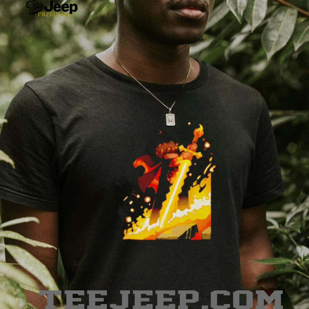 FlameFrags Sword Character Gaming Fantasy shirt