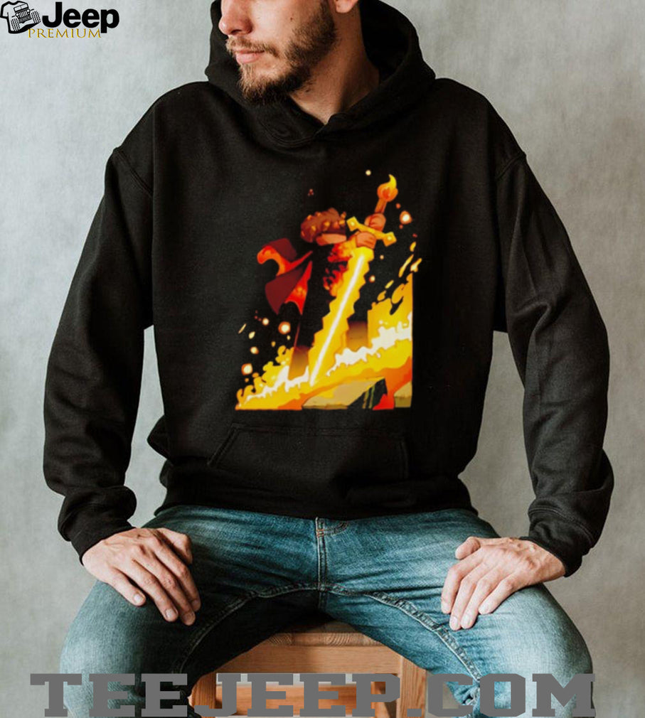 FlameFrags Sword Character Gaming Fantasy shirt