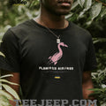 Flamingo Airlines No Return Flights Rocket Graphic T Shirt Funny Travel T Shirt