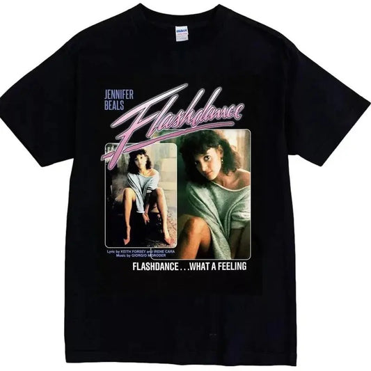 Flashdance (1983) Jennifer Beals Movie Shirt Cotton Menswear T-Shirt