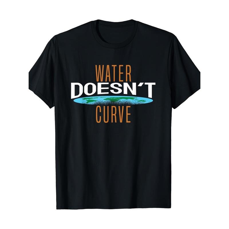 Flat Earth Society Cotton T-Shirt - Breathable, Crew Neck, Short Sleeve Tee for Men & Women - Perfect for Casual Wear & Outdoor Activities Made in USA