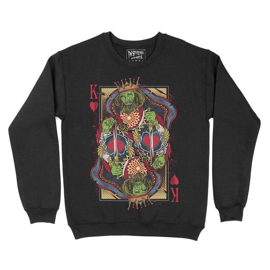 Fleece Crewneck Sweatshirt - Zombie King