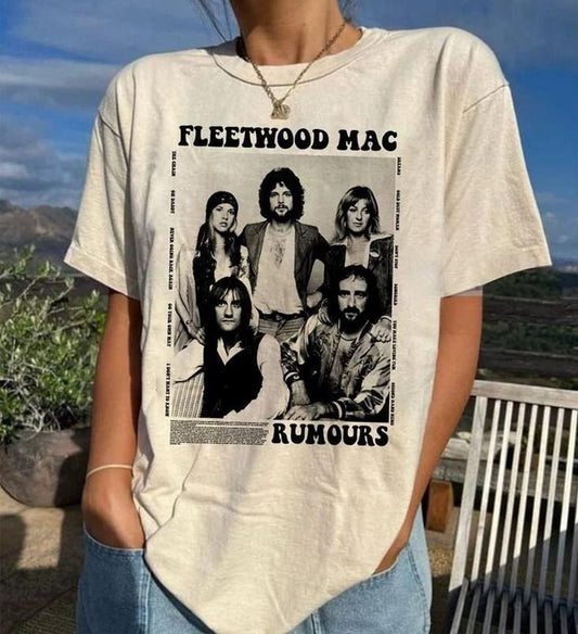 Fleetwood mac Retro 90's, Fleetwood mac Rumours music band, Gift Fleetwood mac Funny T-Shirt, Fans Gift for men women tshirt