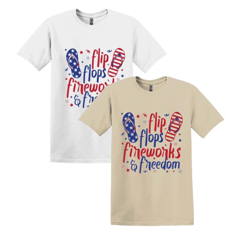 Flip Flops, Fireworks Freedom Sweatshirt, Patriotic Shirt, Fourth of July Hoodie, 4th of July Shirts, Independence Day T-shirt, Memorial Day