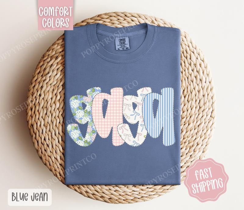 Floral Ga Ga Comfort Colors Shirt, Cute Spring Grandma Tshirt, Trendy Coquette Tee