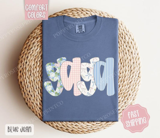 Floral Ga Ga Comfort Colors Shirt, Cute Spring Grandma Tshirt, Trendy Coquette Tee