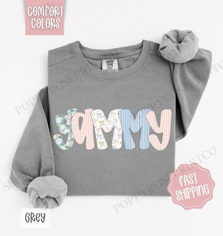 Floral Gammy Comfort Colors Sweatshirt, Cute Spring Grandma Sweater, Coquette Gammy Crewneck