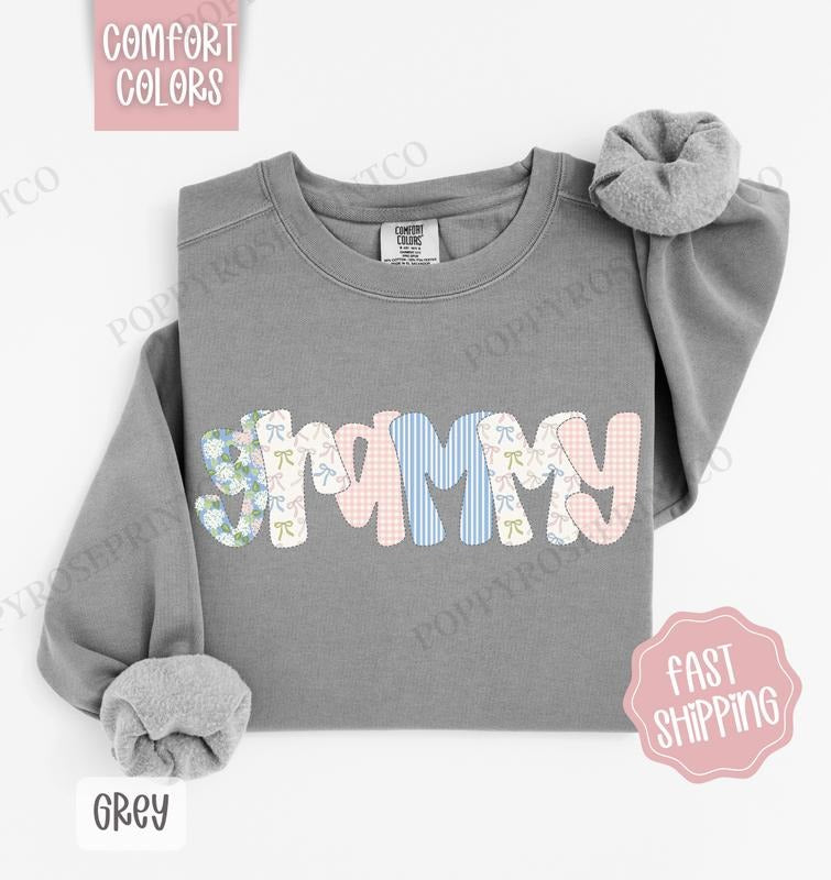 Floral Grammy Comfort Colors Sweatshirt, Cute Spring Grandma Sweater, Coquette Grammy Crewneck