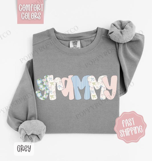 Floral Grammy Comfort Colors Sweatshirt, Cute Spring Grandma Sweater, Coquette Grammy Crewneck