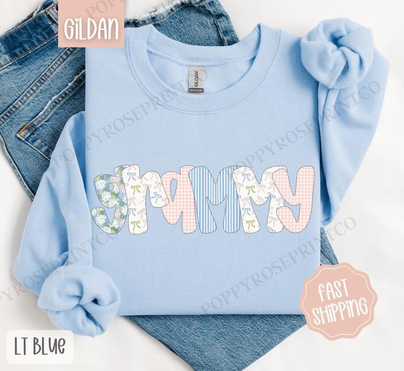 Floral Grammy Sweatshirt, Cute Spring Grandma Sweater, Coquette Grammy Crewneck