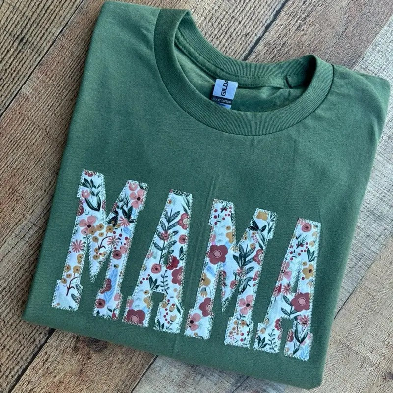 Floral Mama Appliqué Tee