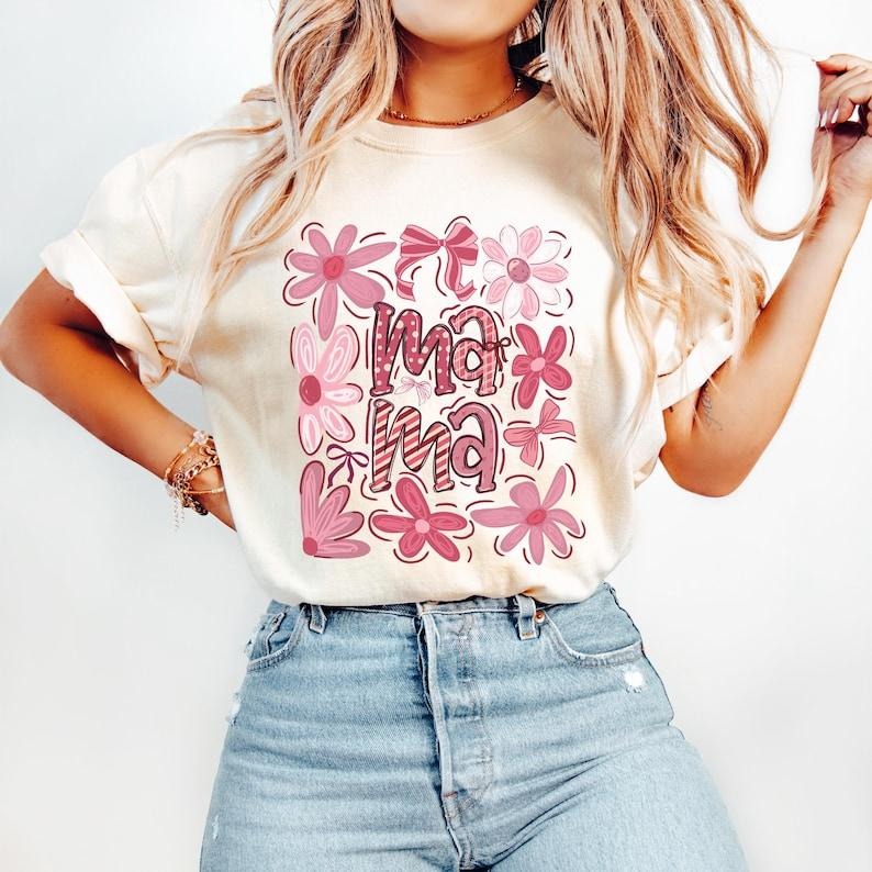 Floral Mama Coquette, Boho Mama, Mothers Day, Spring, Gift for Mom Tshirt