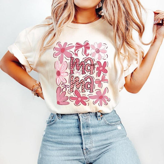 Floral Mama Coquette, Boho Mama, Mothers Day, Spring, Gift for Mom Tshirt
