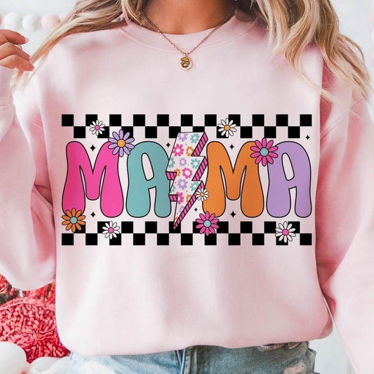 Floral Mama Sweatshirt Distressed Mama Western Floral Mothers Day Mom Gift Coquette Bow
