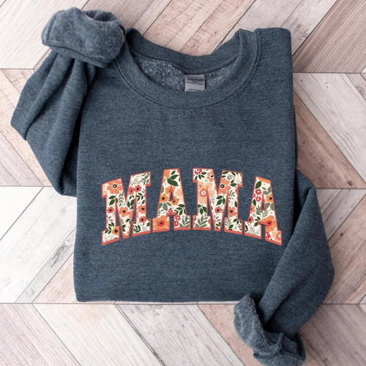 Floral Mama Sweatshirt, Cute Mom Sweatshirt, Mother's Day Gift, Mommy Shirt, New Mom Gift, Gift for Mother, Mama Sweatshirt Sweatshirt, Hoodie, Comfort Colors