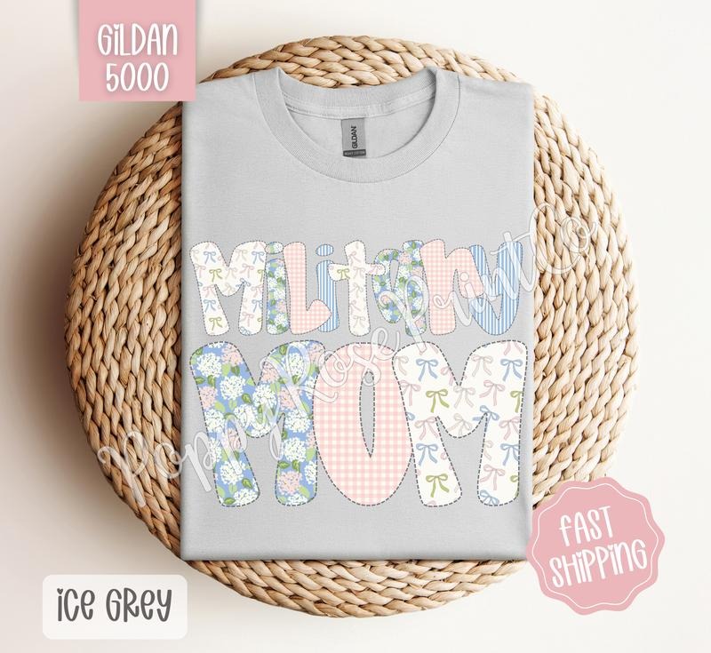 Floral Military Mom Gildan Shirt, Cute Spring Mama Tshirt, Coquette Flower Tee Hoodie, Sweatshirt | WearSparks.com