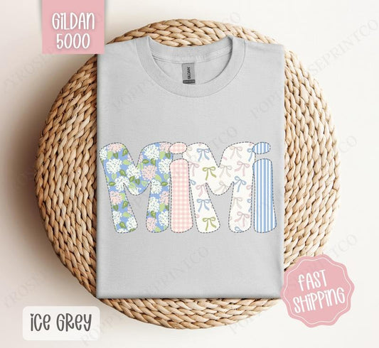 Floral Mimi Gildan Shirt, Cute Spring Grandma Tshirt, Coquette Mimi Tee