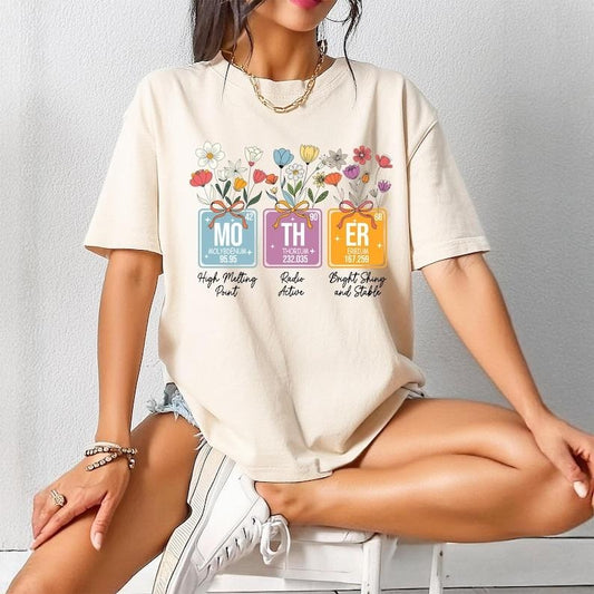 Floral Mother Tshirt, Mother's Day Shirt, Mother Elements Sweatshirt, Mothers Day Gift, Inspirational Mama Crewneck, Mo Th Er Elements Tee