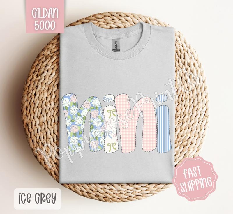 Floral Nini Gildan Shirt, Cute Spring Grandma Tshirt, Coquette Flower Tee, Mother's Day Gift