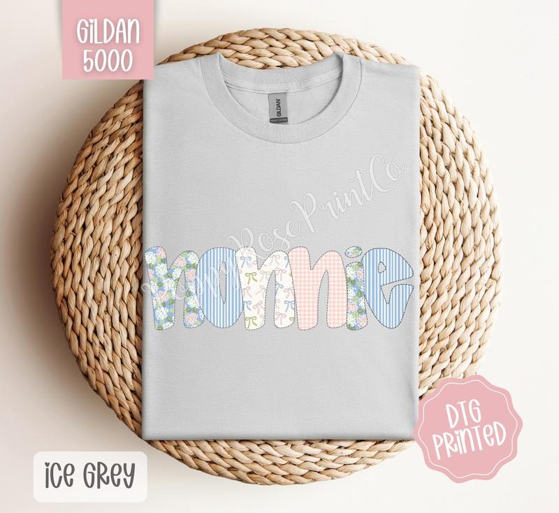 Floral Nonnie Gildan Shirt, Cute Grandma Tshirt, Coquette Tee
