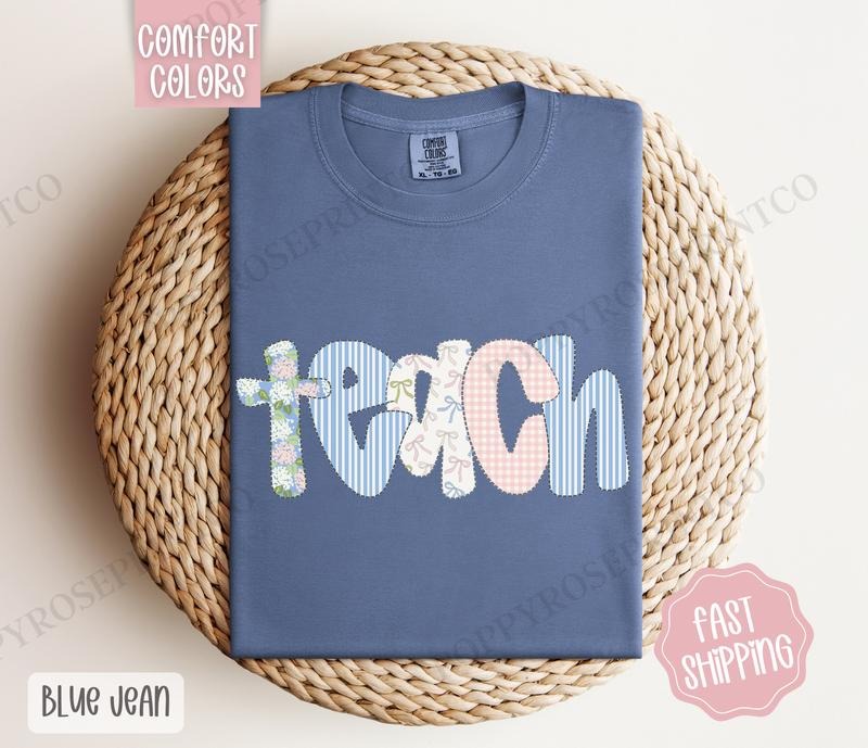 Floral Teacher Comfort Colors Shirt, Cute Spring Teach Tshirt, Teacher Appreciation Gift