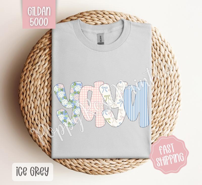 Floral Yaya Gildan Shirt, Cute Spring Grandma Tshirt, Coquette Flower Tee, Mother's Day Gift