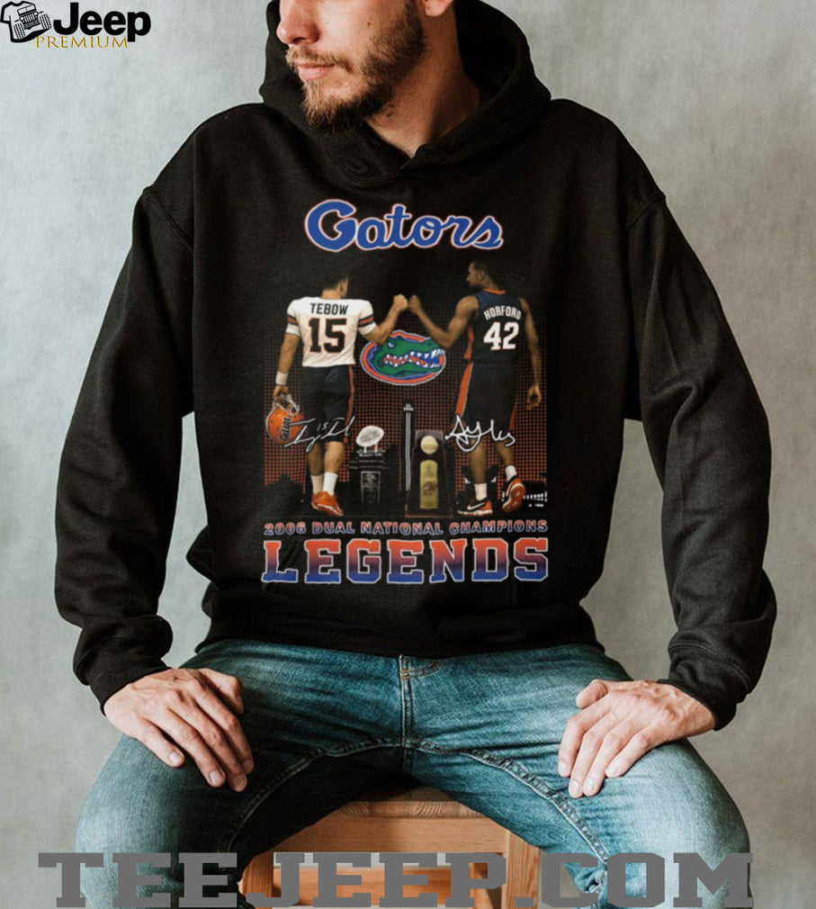 Florida Gators 2006 Dual National Champions Tebow & Horford Legends T Shirt