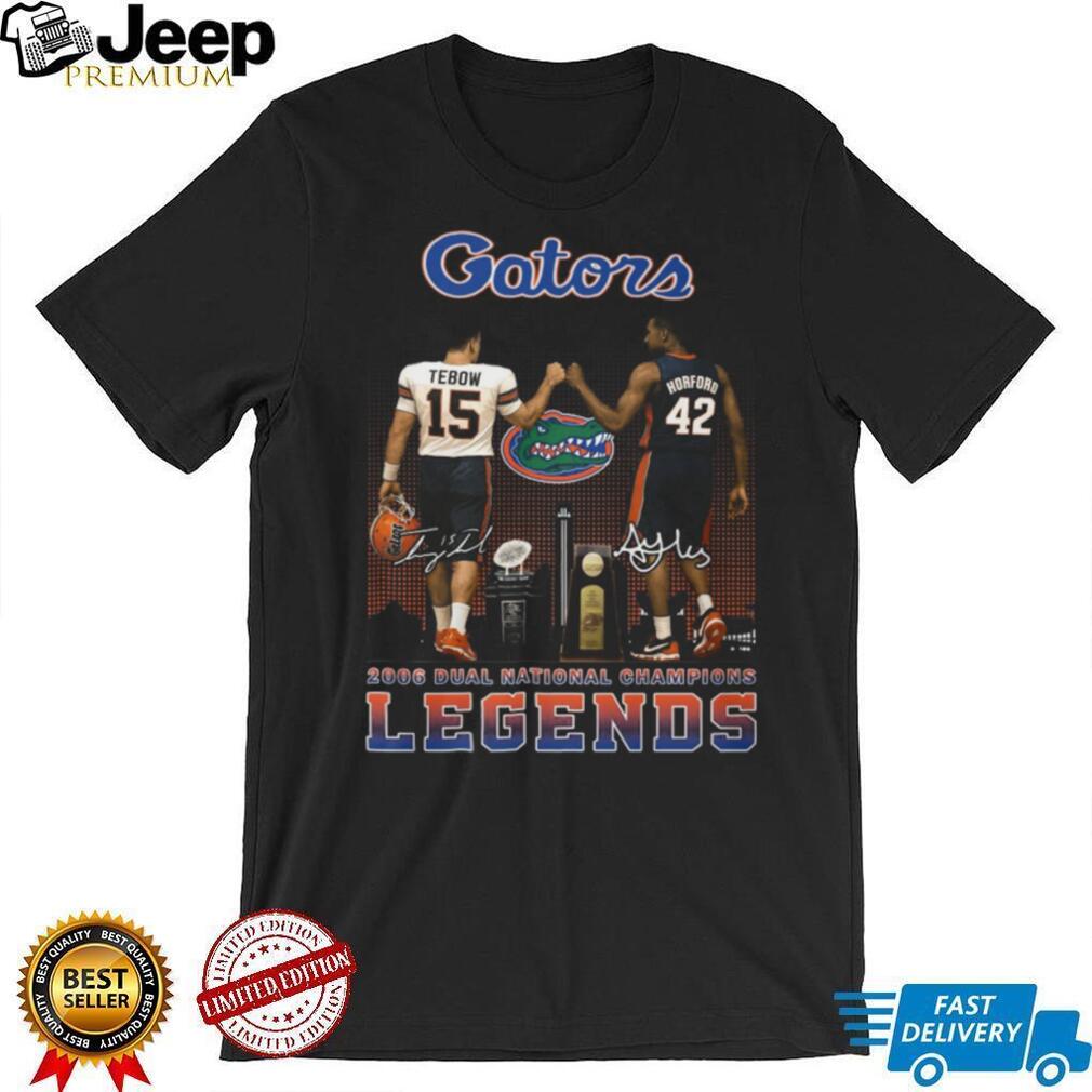 Florida Gators 2006 Dual National Champions Tebow & Horford Legends T Shirt
