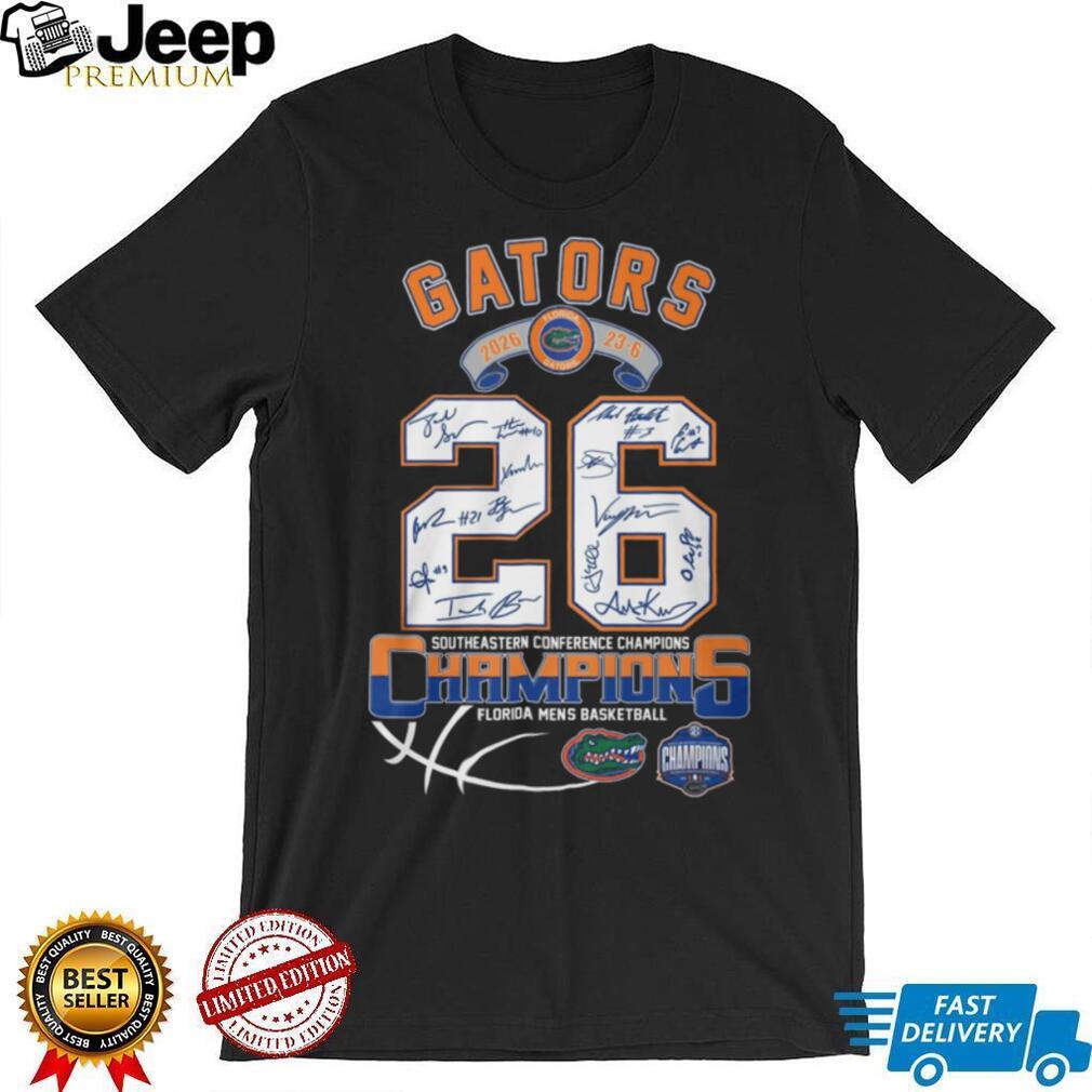 Florida Gators 2026 SEC Men’s Basketball Champions Signatures T Shirt