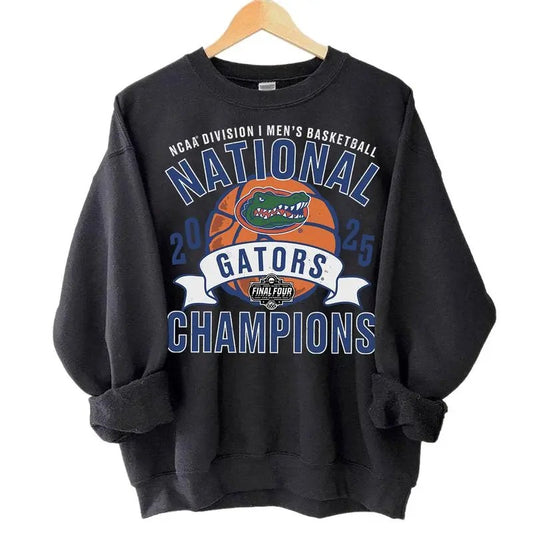 Florida Gators Basketball NCAA Champion Sweatshirt, NCAA Champion Sweatshirt, 2025 March Madness Winners, Graphic Sport Tee Menswear