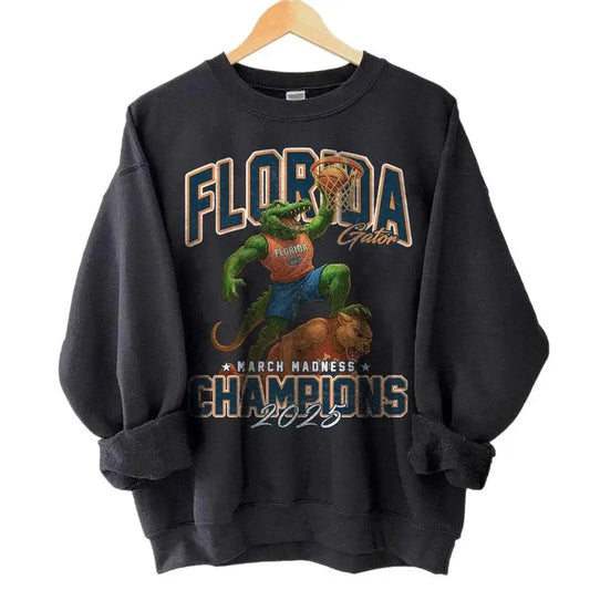 Florida Gators Basketball NCAA Champion Sweatshirt, NCAA National Champion Sweatshirt, 2025 March Madness Winners, Graphic Sport Tee