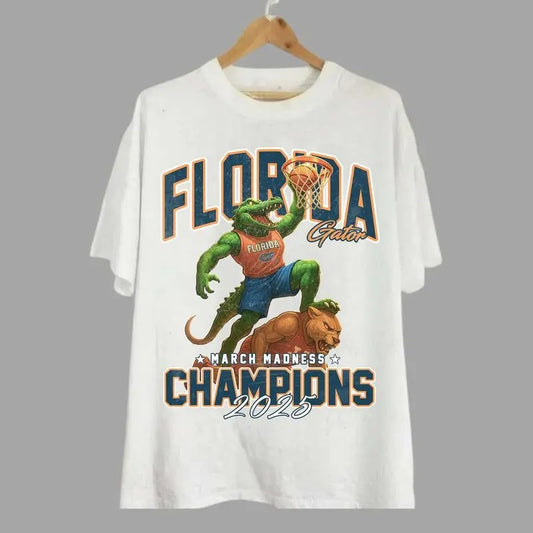 Florida Gators Basketball NCAA Champion Tshirt, NCAA National Champion Shirt, 2025 March Madness Winners, Graphic tees For Men, Women