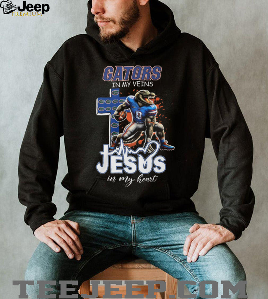 Florida Gators Fan Gear Gators In My Veins Jesus In My Heart Sports T Shirt