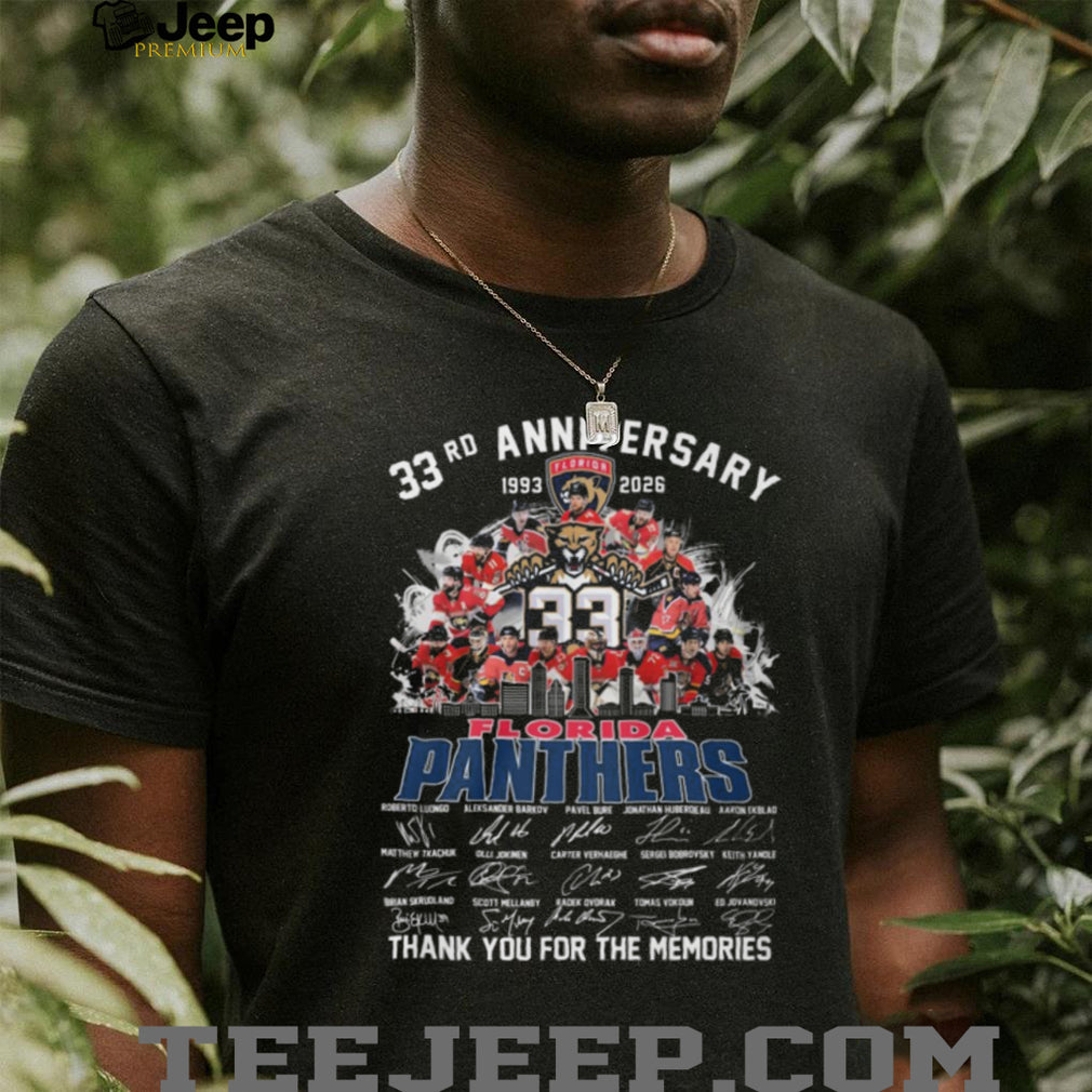 Florida Panthers 33rd Anniversary Team Signature Hockey Shirt