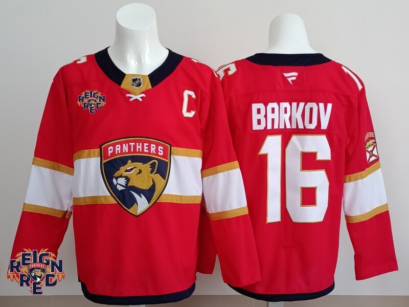 Florida Panthers #16 Aleksander Barkov Panthers Champion Edition Style 4