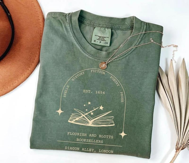 Flourish and Blotts Shirt, Witch And Wizard T-Shirt, Magic School Sweatshirt, Wizard School Shirt, Bookish Tee, Wizard Family Shirt