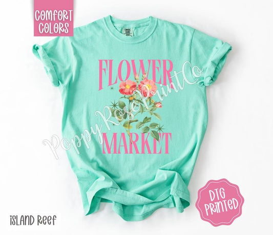 Flower Market Comfort Colors Tshirt, Fruit Summer Shirt, Cute Women's Tee, Gift For Her