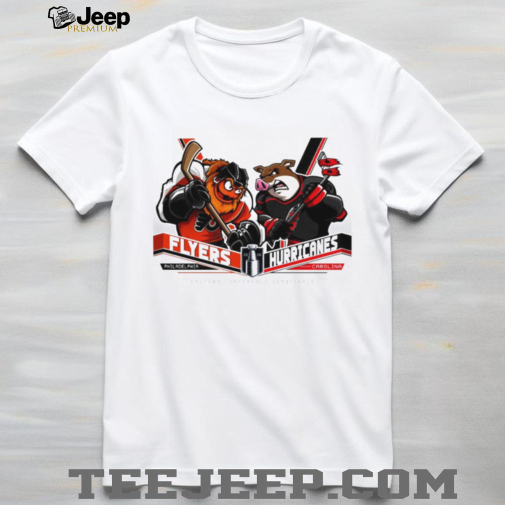 Flyers vs Hurricanes Eastern Conference Semifinals Gritty Mascots Hockey T Shirt