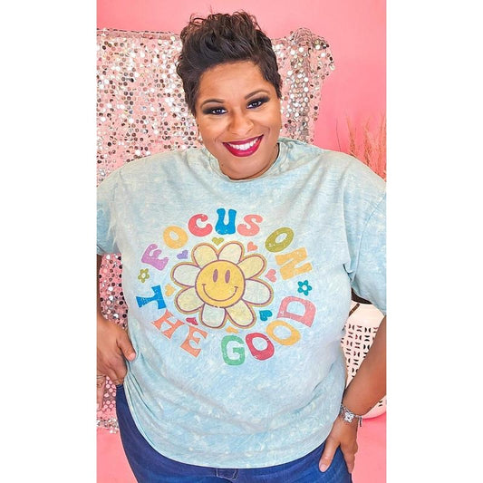 Focus On The Good Mineral Washed Shirt