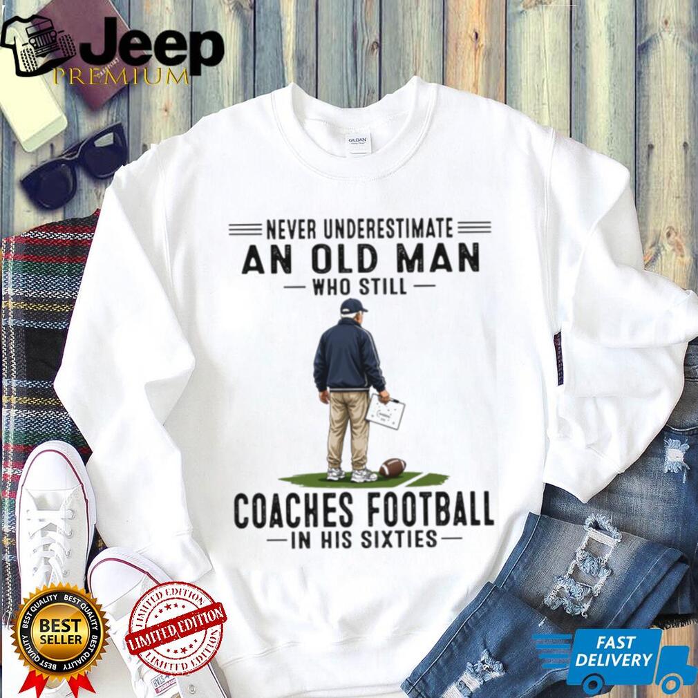 Football Coach Playbook Pigskin Ball Sixties Birthday Old Man Vintage Gift Shirt