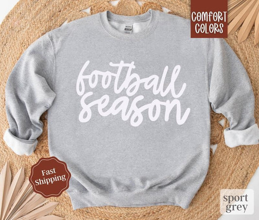 Football Season Sweatshirt, Game Day Football Crewneck, Womens Sweatshirt, Fall Sweater T-Shirts, Hoodie | WearSparks.com