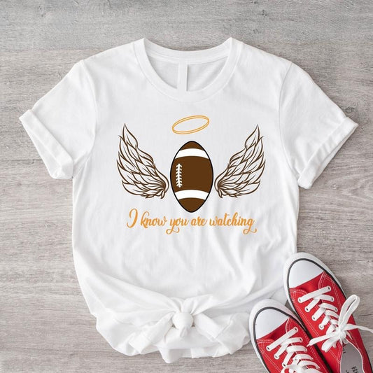Football Wings Shirt, I Know You Are Watching T-Shirt, Football Lover Gift Shirt, Sport Lover Shirt, Unisex Football Fan Tee.